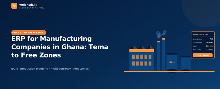 ERP for Manufacturing Companies in Ghana: From Tema Industrial Area to Free Zones